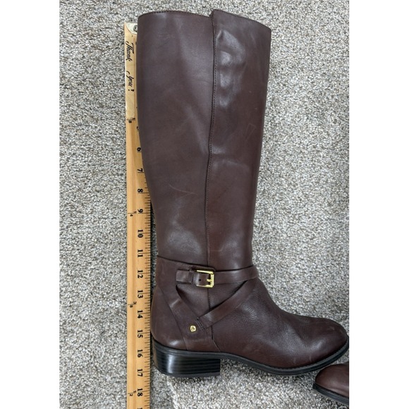 Lauren Ralph Lauren Mariah Dark Brown Leather Riding Boots 7.5B Preppy Old Money - Picture 11 of 16